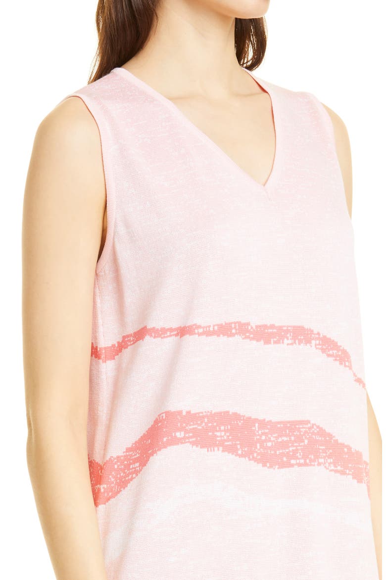 Landscape Knit Dress, Alternate, color, PINK CLAY/ SUGAR CORAL/ WHITE