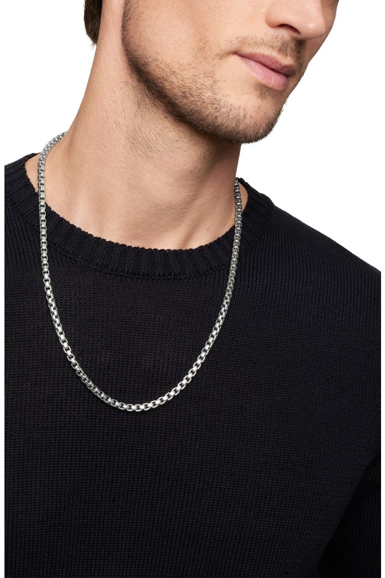 Sterling Silver Box Chain Necklace, 5.2mm, Alternate, color, STERLING SILVER