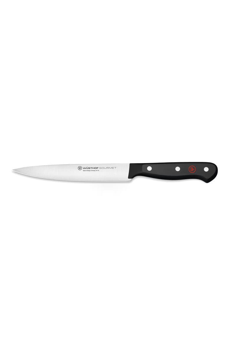Gourmet 6-Inch Utility Knife, Main, color, BLACK