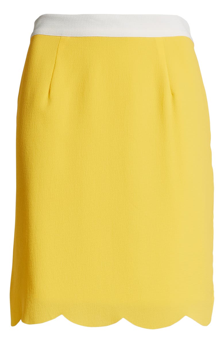 GIBSONLOOK Gibson x Living in Yellow Daphne Scallop Hem Skirt, Alternate, color, 