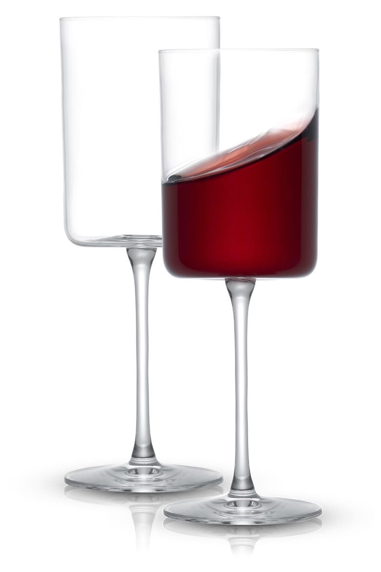 Claire Set of 2 Red Wine Glasses, Alternate, color, CLEAR