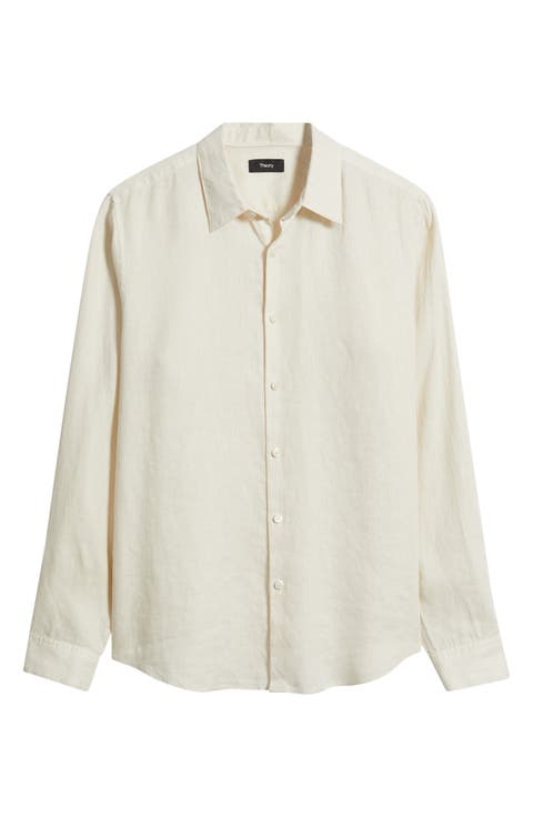 Irving Relaxed Fit Linen Button-Up Shirt