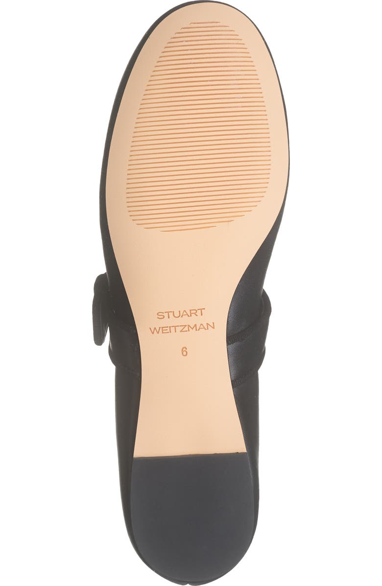 Stuart Weitzman Piper Mary Jane Ballet Flat, Alternate, color, Black Leather