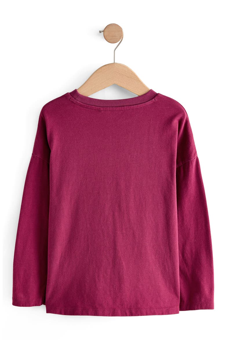 Kids' Sequin Heart T-Shirt, Alternate, color, BURGUNDY