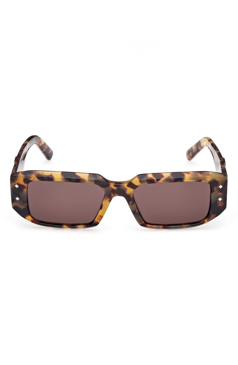 MCM 53mm Rectangular Sunglasses, Main, color, Blonde Havana / Brown