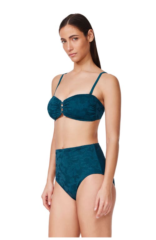 Gottex Jolene Textured Bandeau Bikini Top In Blue