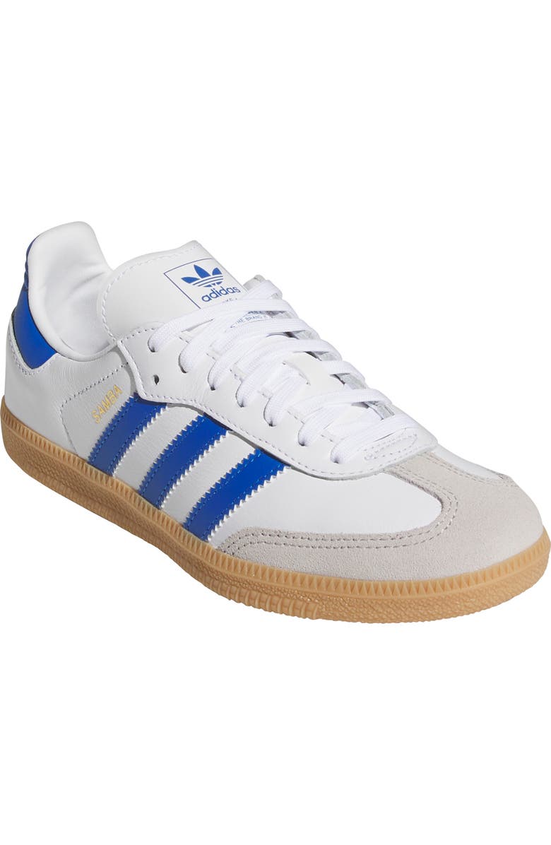 adidas Kids' Samba OG Sneaker, Main, color, White/ Blue/ Gum