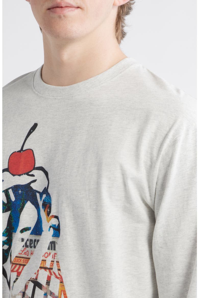Cone Man Graphic Long Sleeve T-Shirt, Alternate, color, LIGHT GRAY