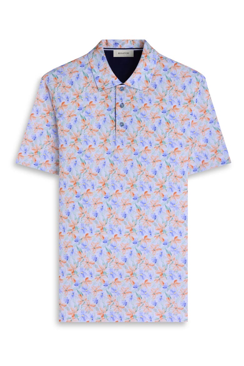 Hendrix Floral Pima Cotton Polo, Alternate, color, PEACH