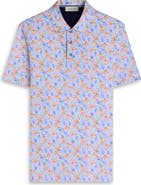 Bugatchi Hendrix Floral Pima Cotton Polo
