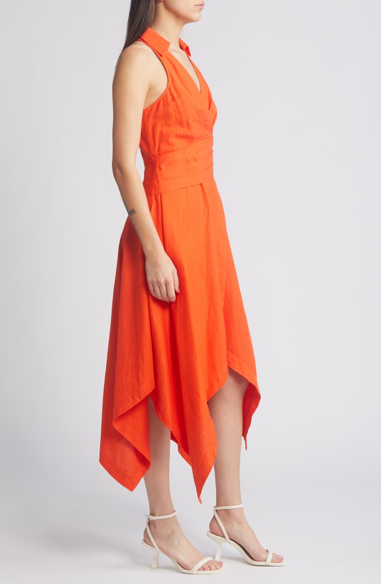 En Saison Sonnet Handkerchief Hem Linen Blend Dress, Alternate, color, 