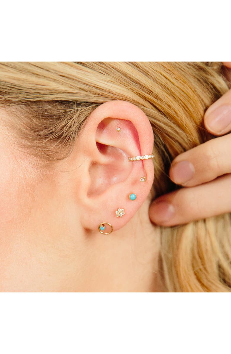 Zoë Chicco Gemstone Stud Earrings, Alternate, color, Turquoise