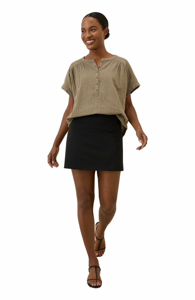 Pact On the Go-To Pocket Skort Made with Organic Cotton, Main, color, Black