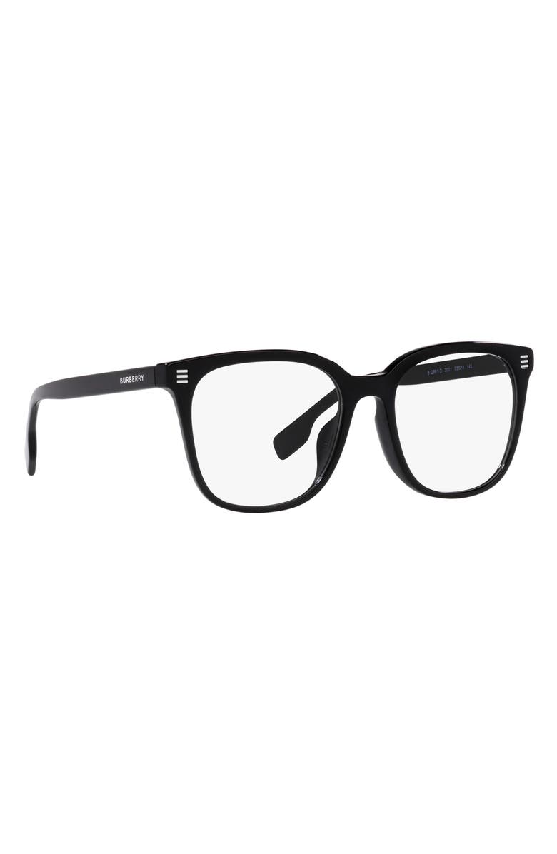 Burberry 53mm Square Optical Glasses, Alternate, color, Black / Demo Lens