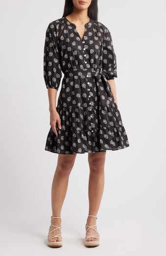 Caslon® Print Cotton Minidress