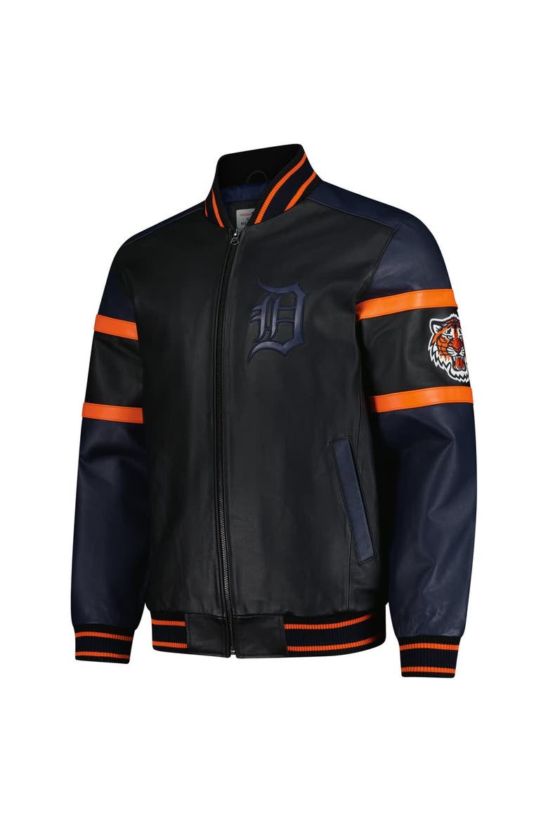 Men's G-III Sports by Carl Banks Black Detroit Tigers Full-Zip Leather Varsity Jacket, Alternate, color, Black