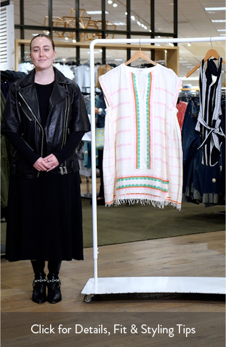 Elina Stripe Cotton Caftan, sales video thumbnail