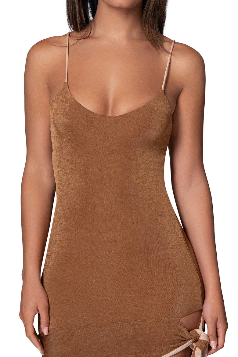 Mirage Reversible Minidress, Alternate, color, BROWN