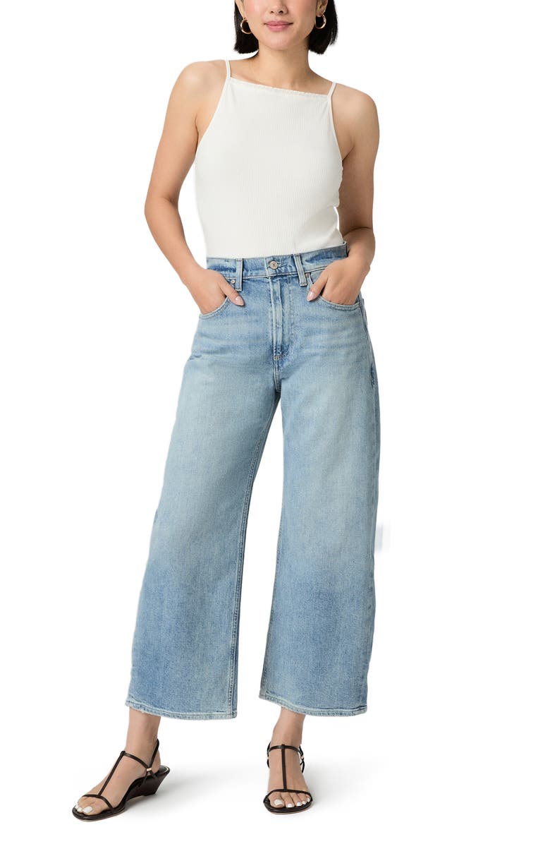 PAIGE Arellia High Waist Ankle Barrel Jeans, Alternate, color, Audubon