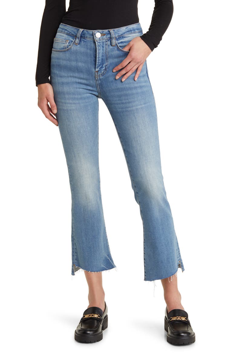 Le Crop Mini Boot Raw Step Hem Jeans, Main, color, WAVEY