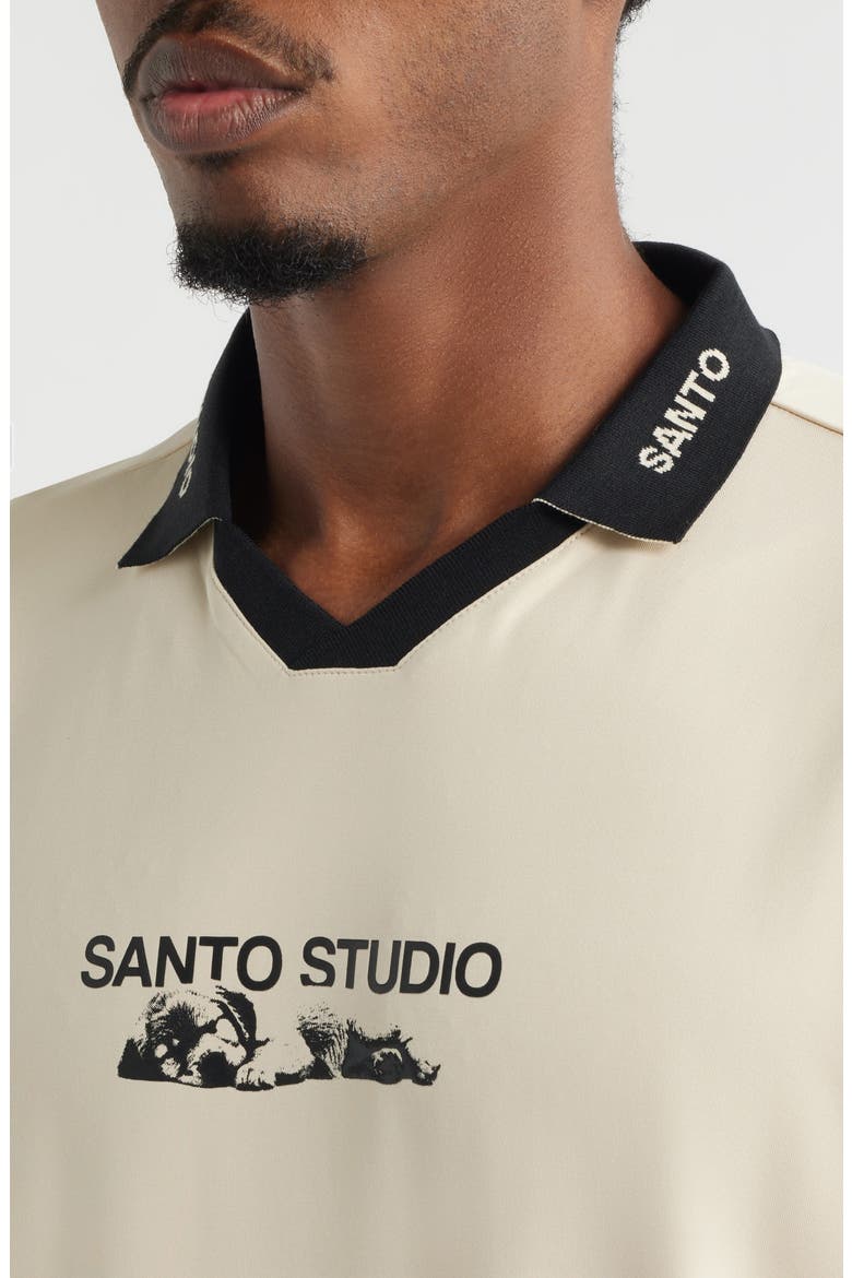 TNH Sleepy Dog Club Jersey Polo, Alternate, color, CREAM