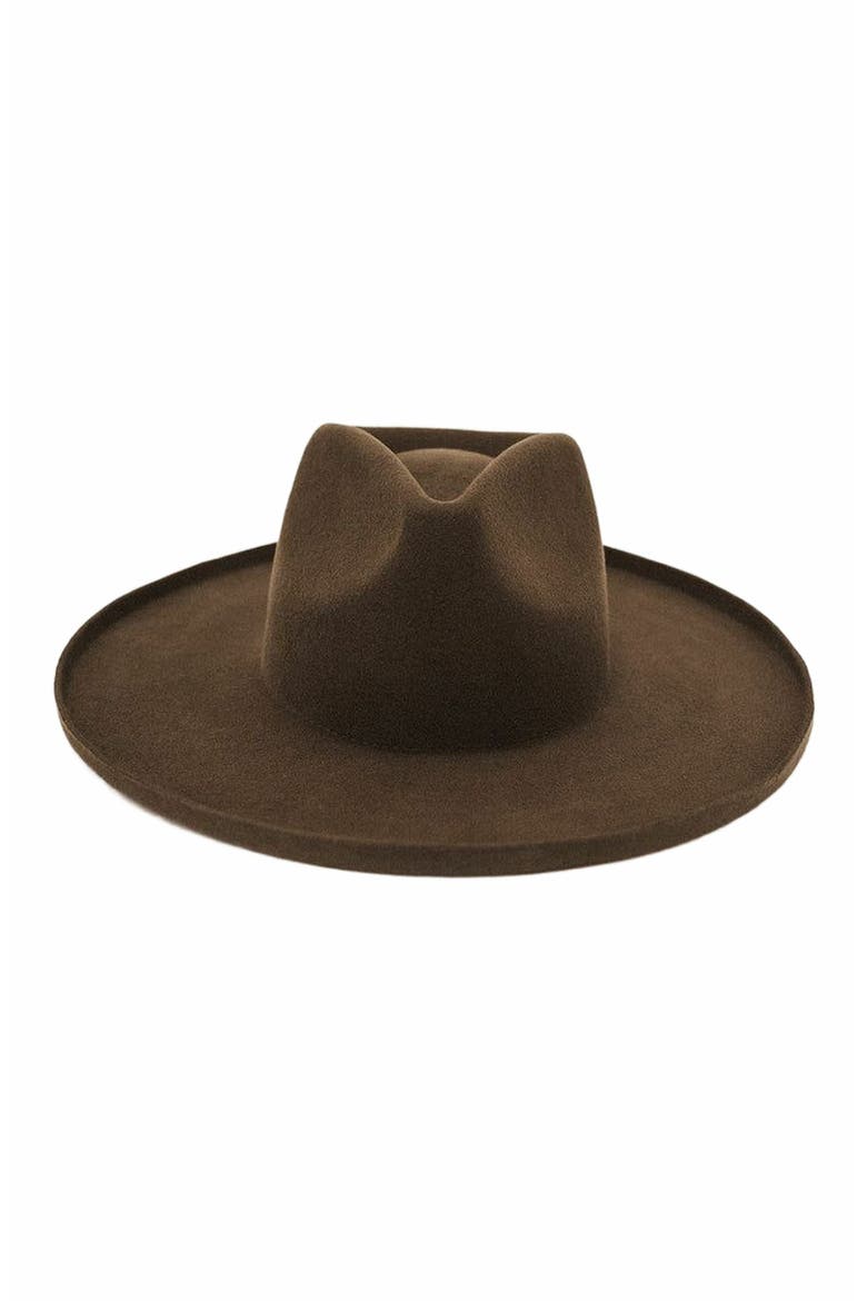 Five Points Wide Brim Fedora Hat, Alternate, color, Forest Green