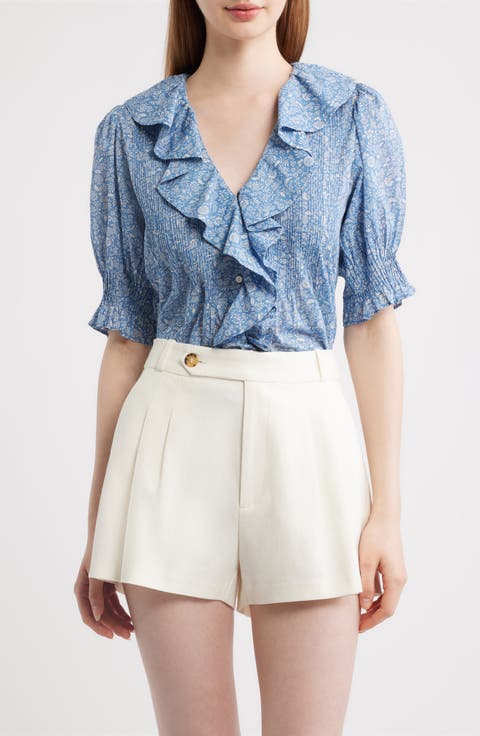Henry Floral Print Ruffle Top