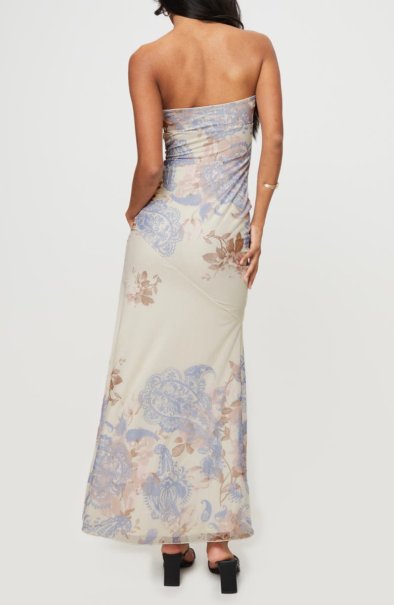 Princess Polly Kyanne Strapless Cutout Maxi Dress, Alternate, color, Cream