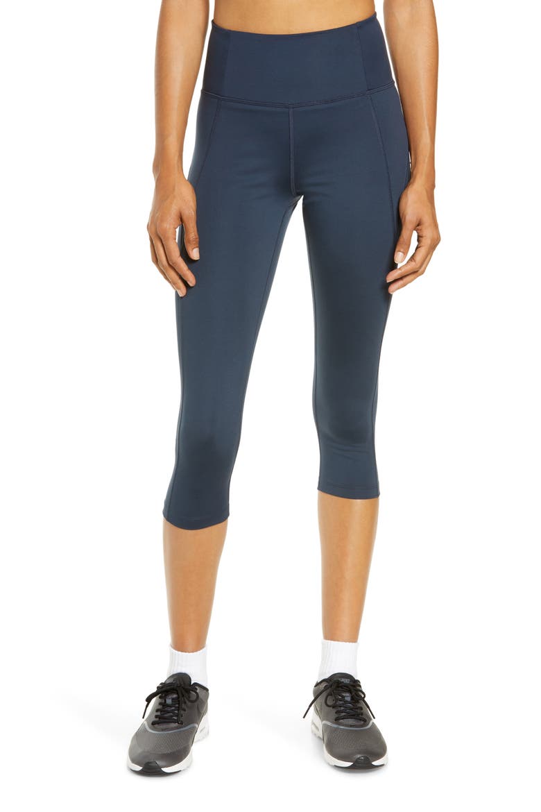 High Waist Capri Leggings, Main, color, MIDNIGHT