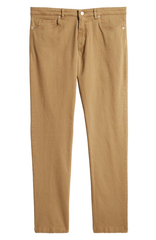 Jack Victor Jackie Stretch Wool Taper Straight Pants In Brown