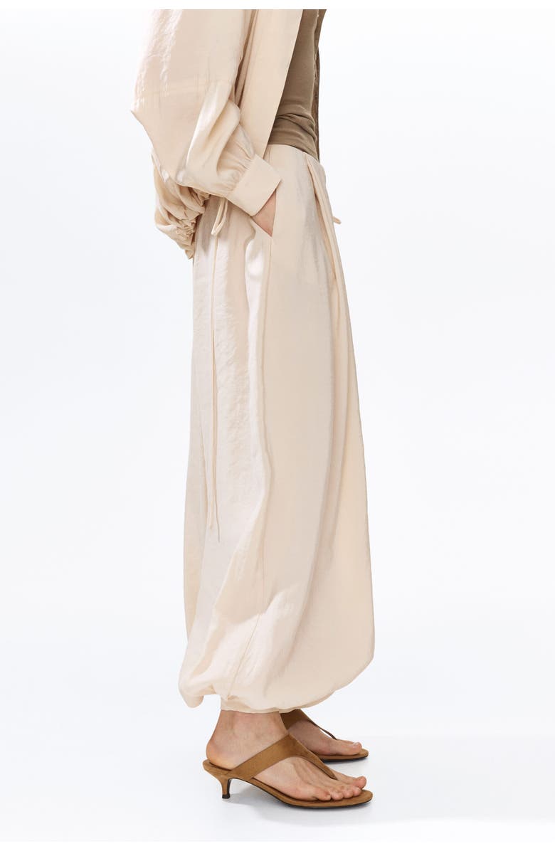 H&M Balloon-leg Modal Trousers, Alternate, color, Light Beige