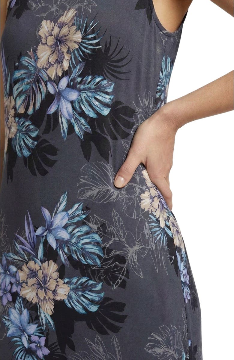 Lords of Harlech Exotic Floral Womens Sleeveless Midi Dress, Alternate, color, Exotic Floral Black