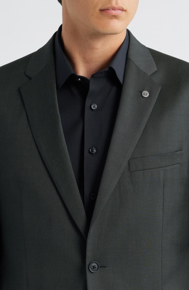 Ross Slim Fit Olive Green Wool Suit