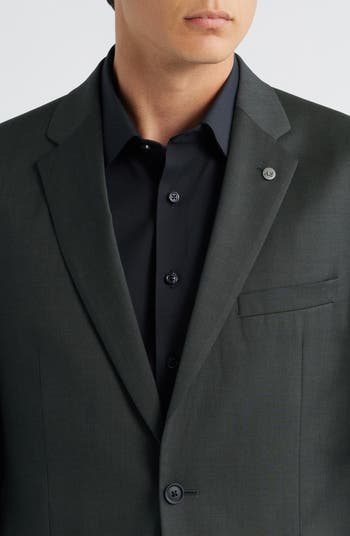 Ross Slim Fit Olive Green Wool Suit