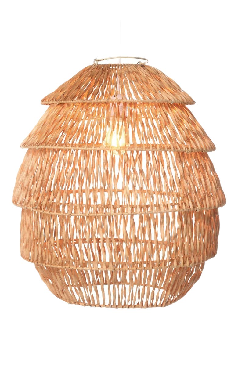 The Artisan & Company Radiance Organic Natural Rattan Hanging Ceiling, Main, color, Natural