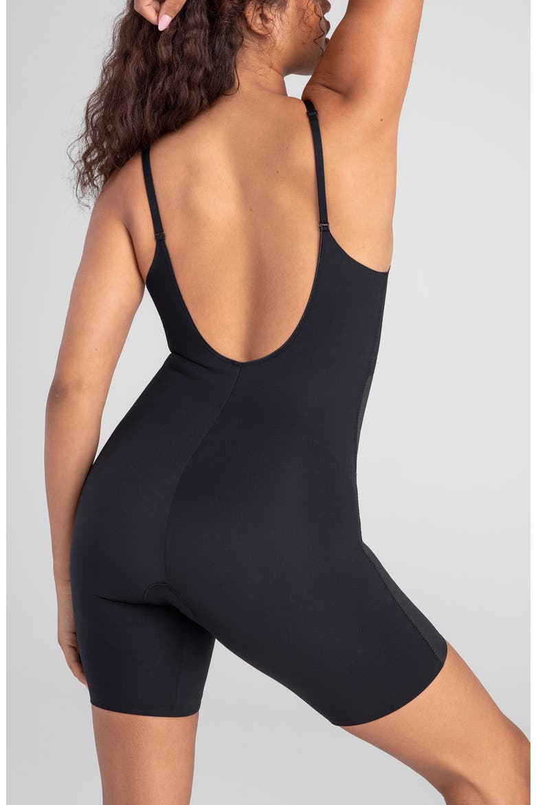 Low Back Mid Thigh Shaper Bodysuit, Alternate, color, RUNWAY