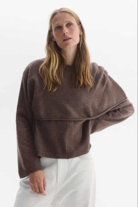 Mama Cape-detail Nursing Sweater