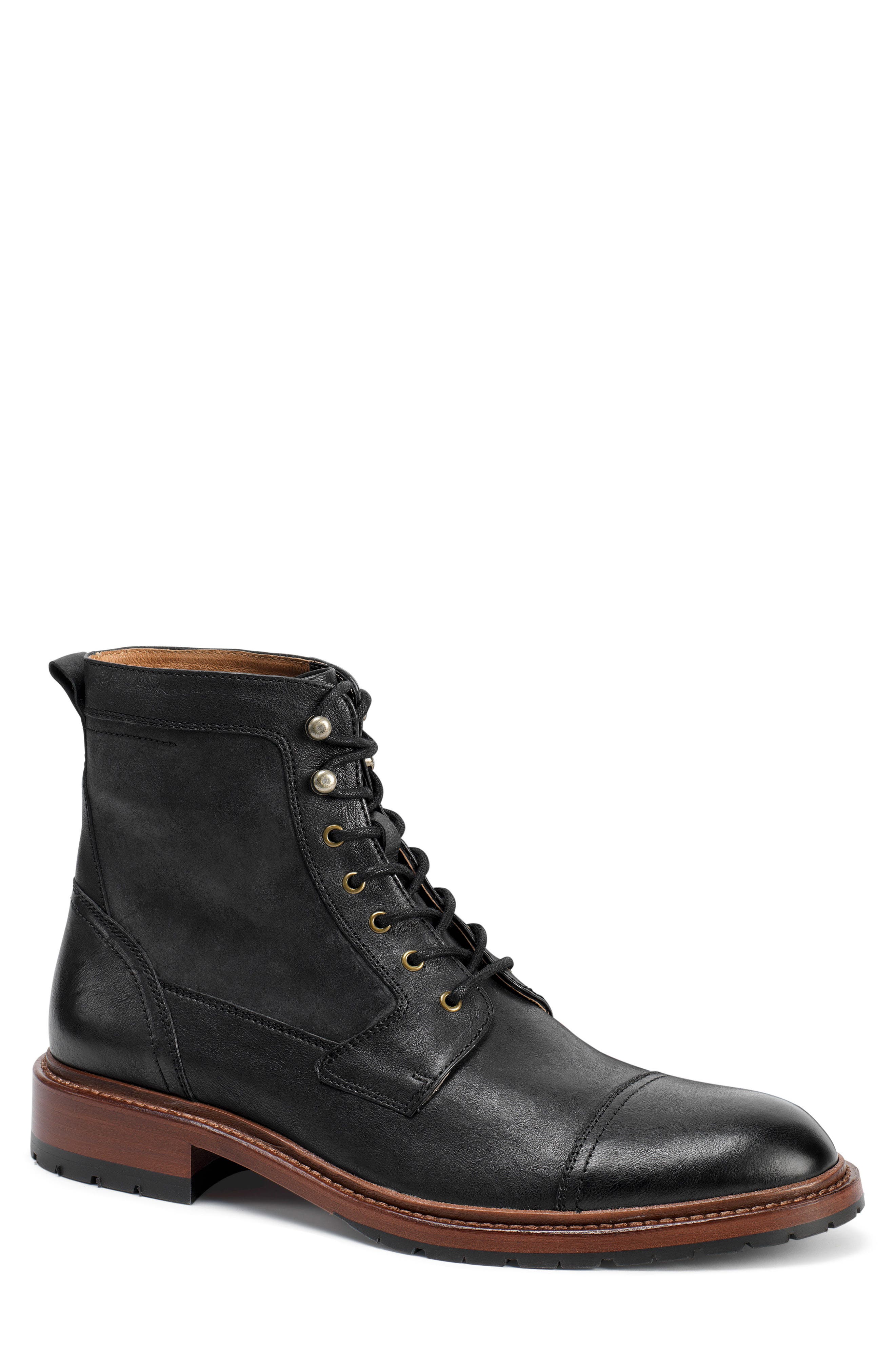 Trask 'Lowell' Cap Toe Boot, Main, color, 