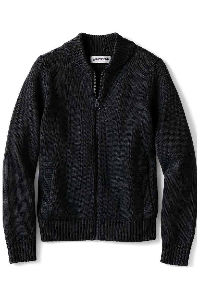 School Uniform Kids Legacy Full Zip Cardigan, Alternate, color, Black