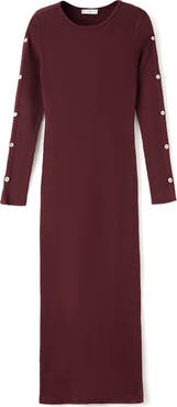 MANGO TEEN Button Trim Long Sleeve Sweater Dress