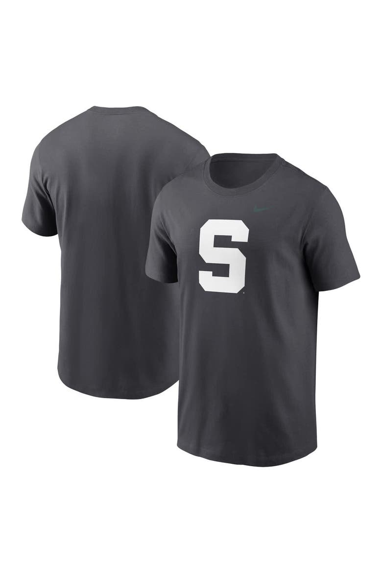 Men's Nike Anthracite Michigan State Spartans Primetime Alternate Logo T-Shirt, Main, color, Anthracite