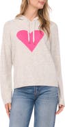 Vince Camuto Intarsia Heart Sweater Hoodie
