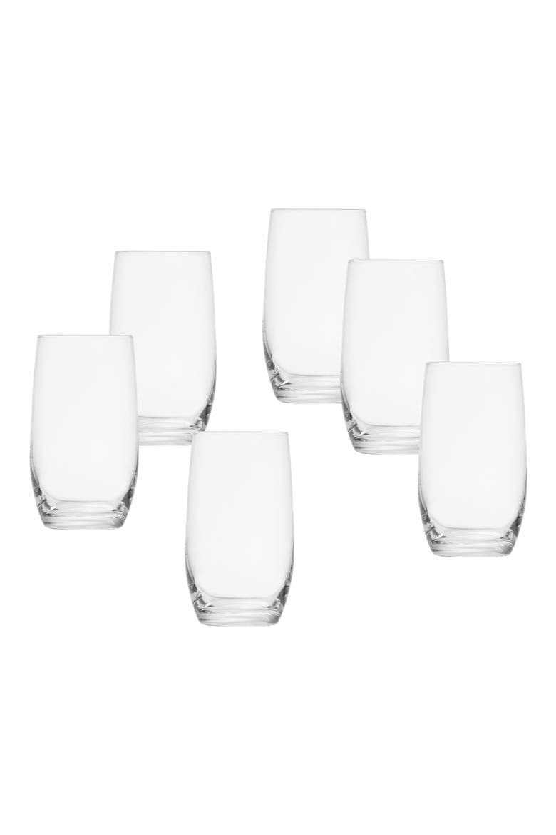 Banquet Set of 6 High ball Cocktail Glasses, Main, color, CLEAR