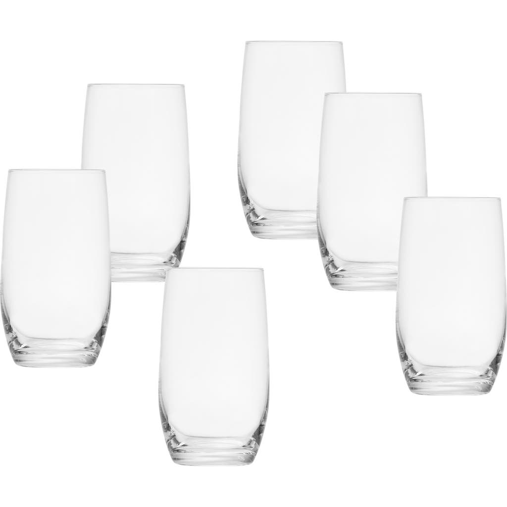 Schott Zwiesel Banquet Set Of 6 High Ball Cocktail Glasses In Transparent
