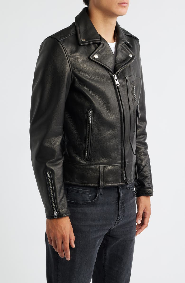 Schott NYC Bike Riders Perfecto Leather Moto Jacket, Alternate, color, Black