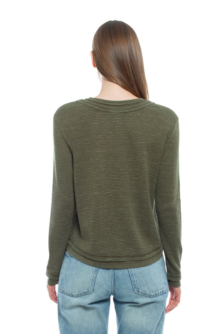 Long Sleeve Henley Mock Double Layer Tee, Alternate, color, Eggnogg