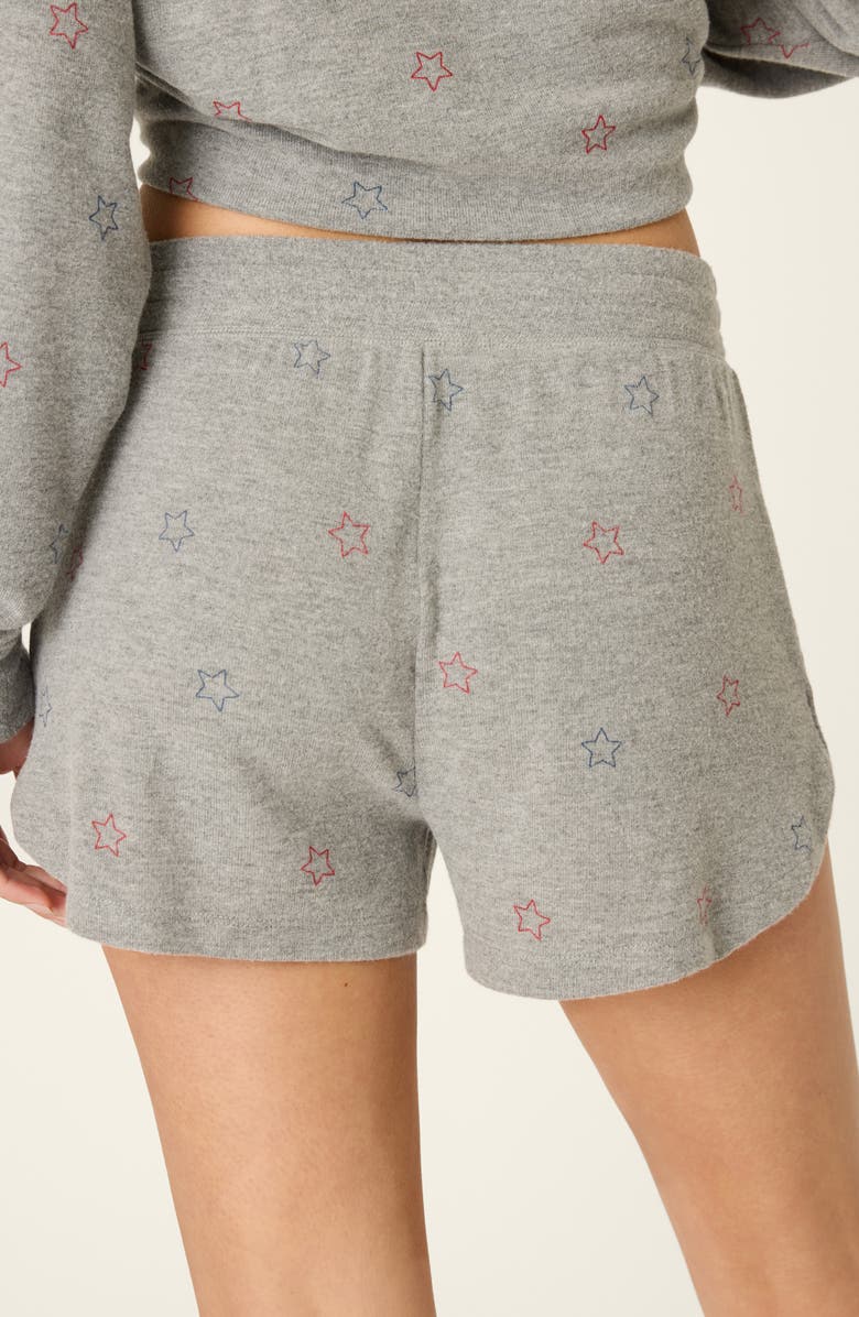 PJ Salvage Red, White & Woof Star Print Pajama Shorts, Alternate, color, 