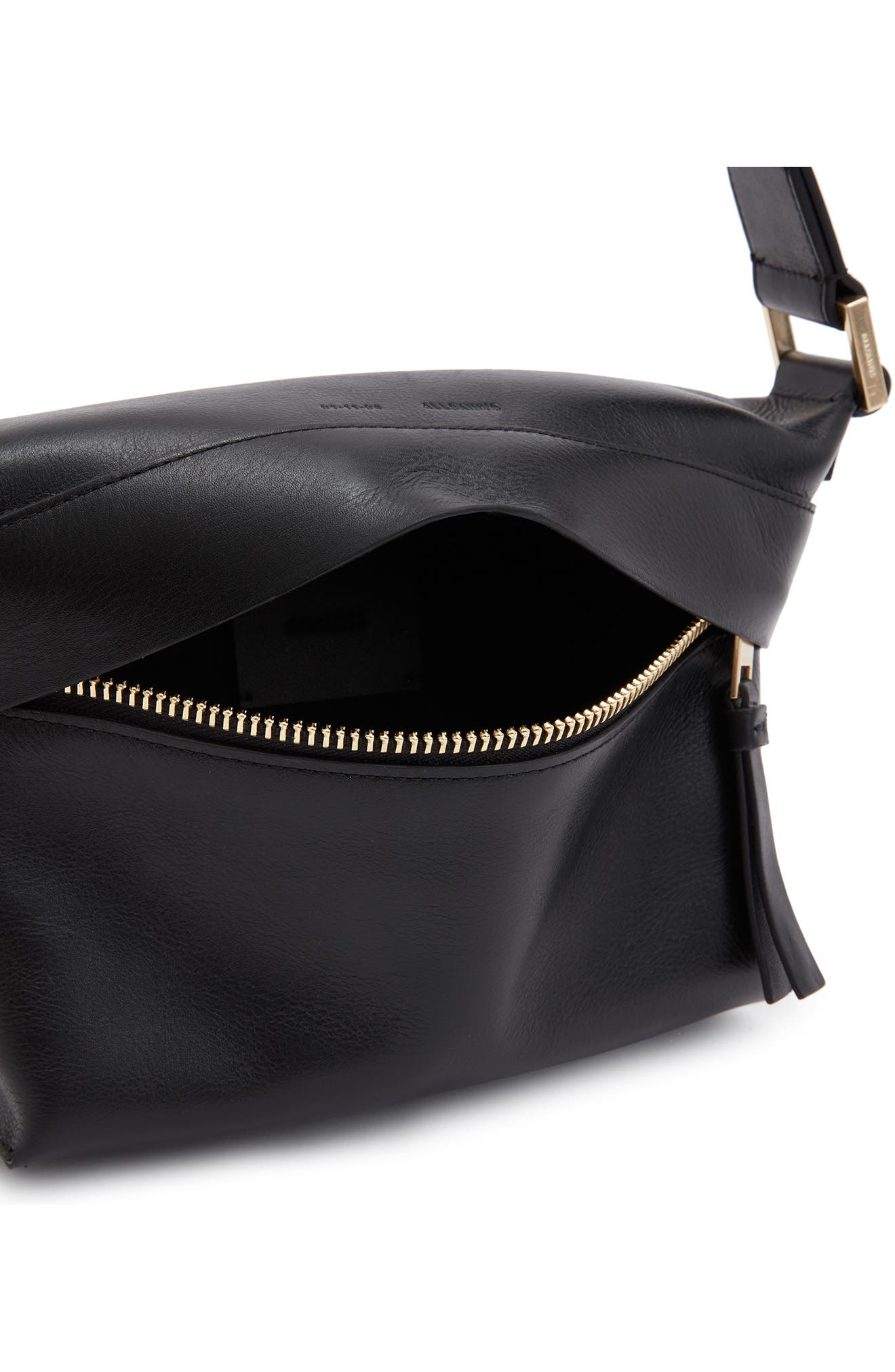 AllSaints Colette Leather Crossbody Bag, Alternate, color, 