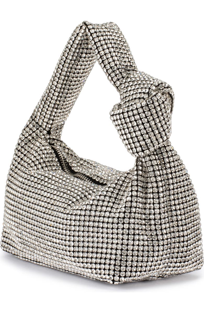 Olga Berg Polly Crystal Shoulder Bag, Alternate, color, Silver
