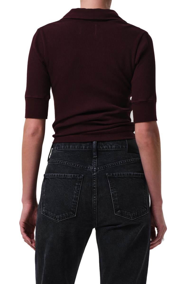 Citizens of Humanity Amina Rib Polo, Alternate, color, Mahogany